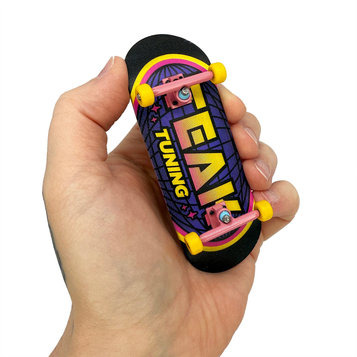 34mm Prolific Gen2 Fingerboard Complete - "Retro Remix" Graphic - Gen2 Prodigy Trucks + Pro Duro Bubble Bushings