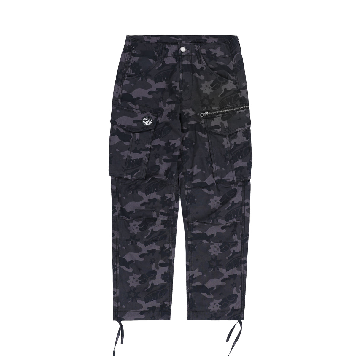 Glo Gang Side Zip Tapered Pant (Black Camo)