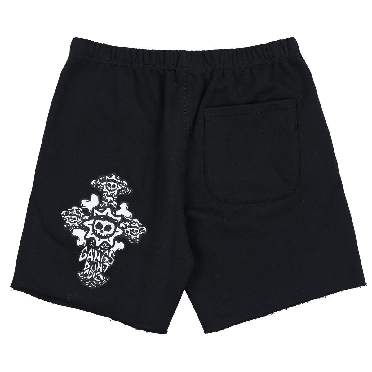 The Fallen Glory Cross Cut Off Shorts (Black)