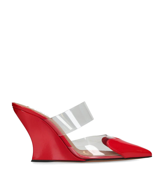 Alaïa Patent Coeur Mules 90