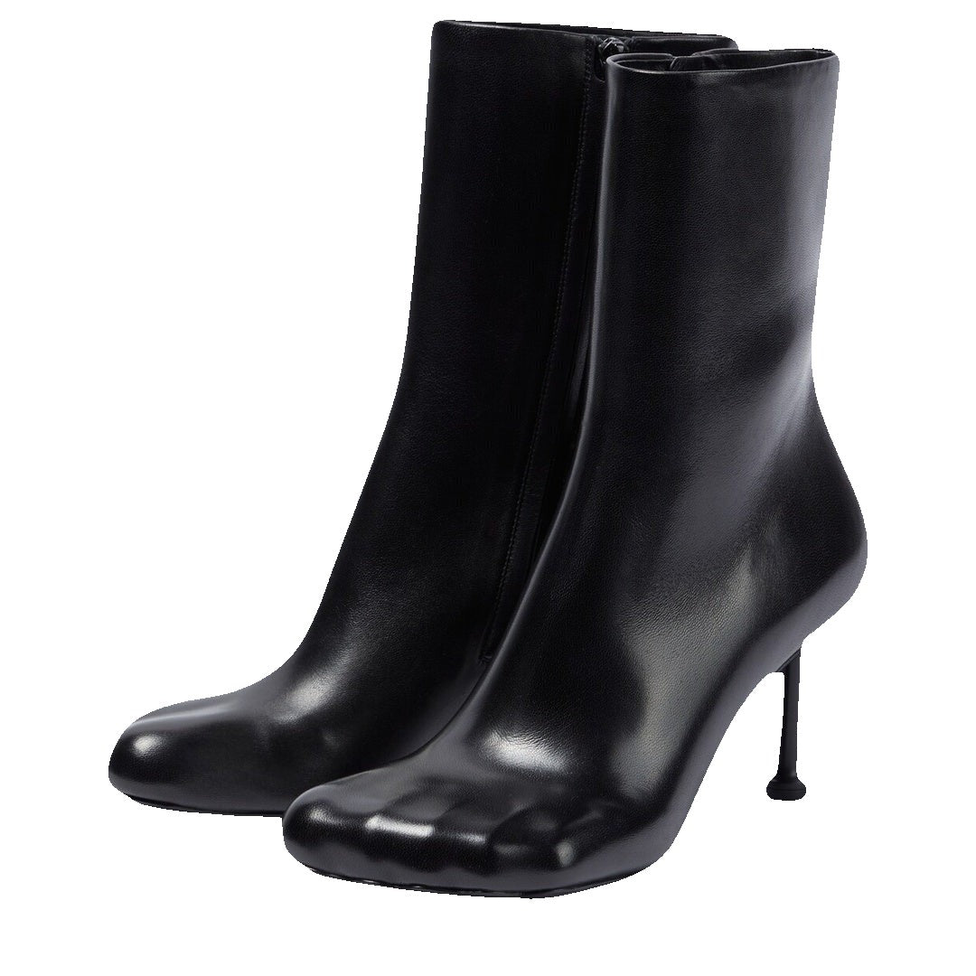 BALENCIAGA POINTED ANKLE BOOTS WITH STILETTO HEEL BLACK