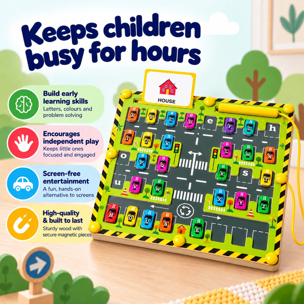 Montessori Alphabet Car Maze