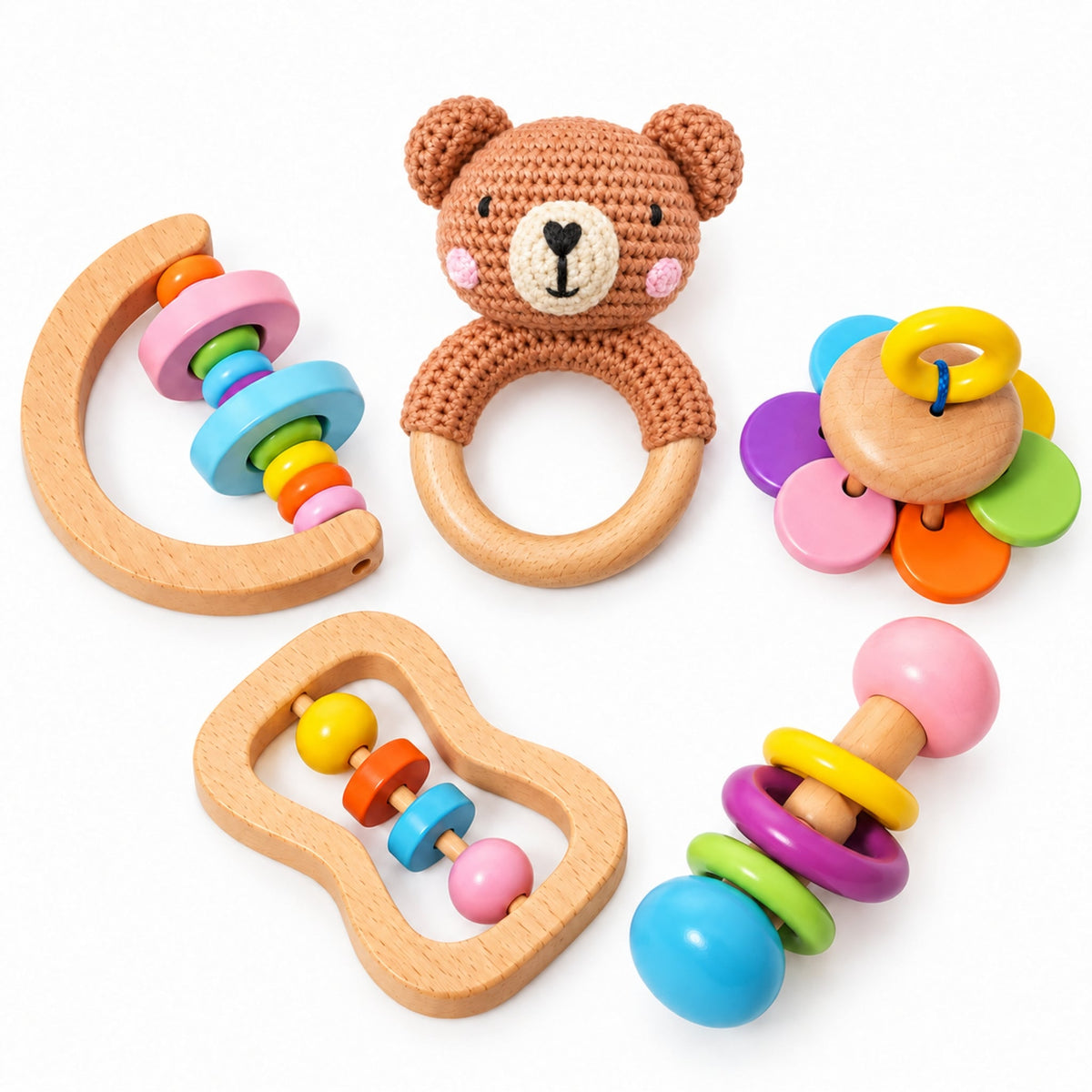 Montessori Baby Rattle Set