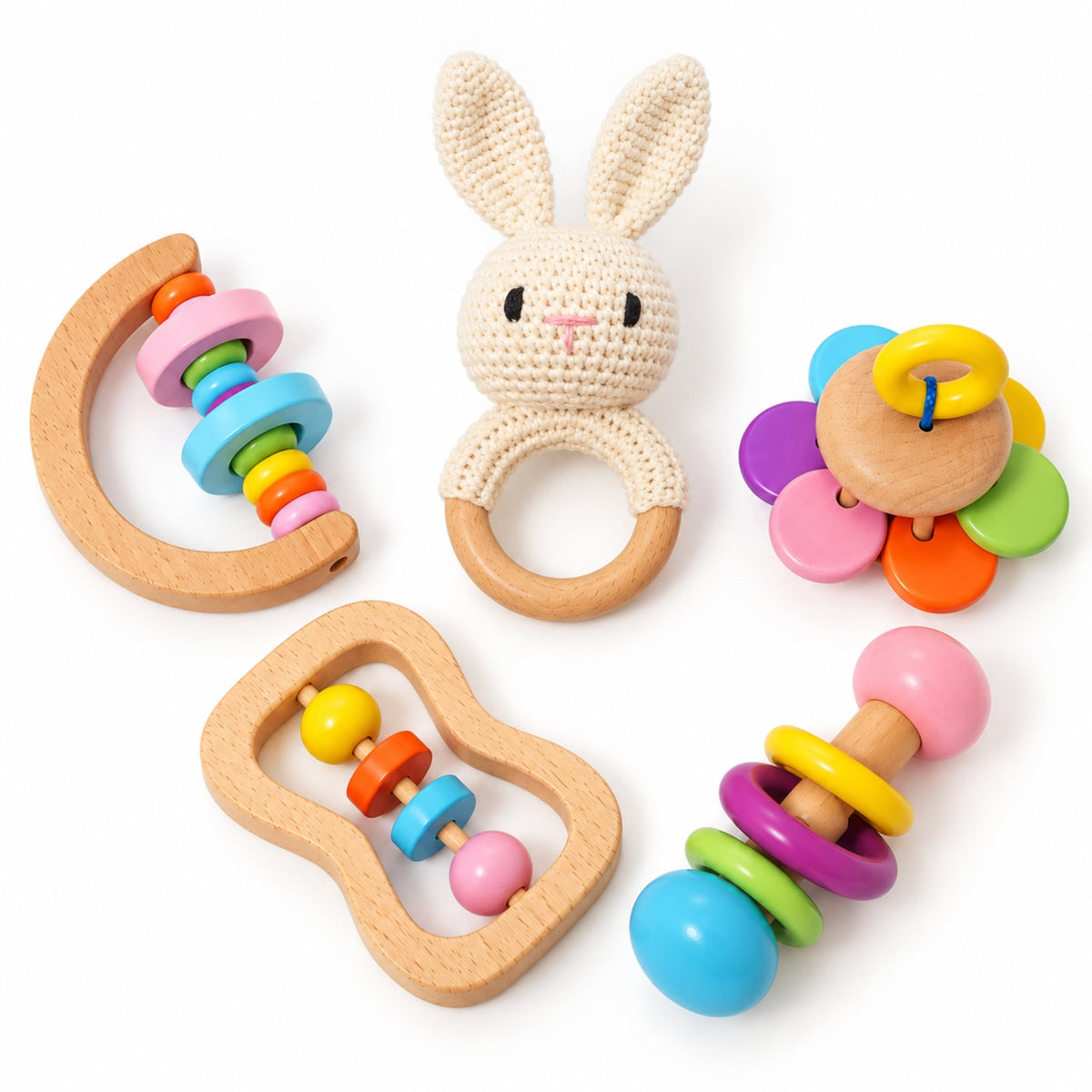 Montessori Baby Rattle Set