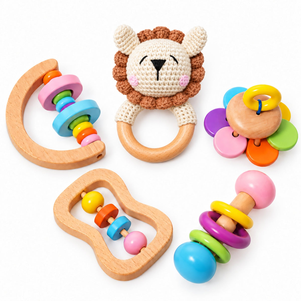 Montessori Baby Rattle Set
