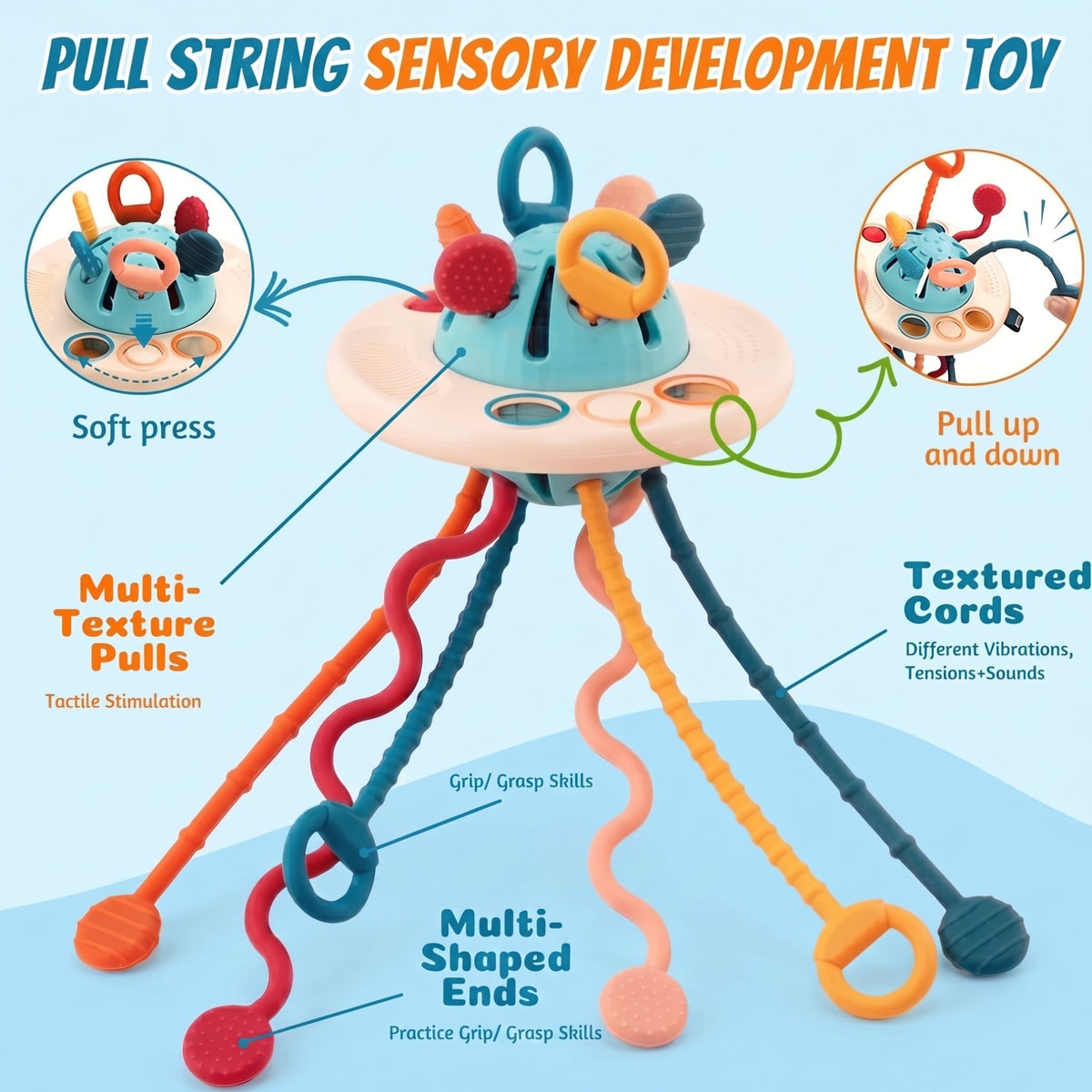Montessori Silicone Pulling Toy