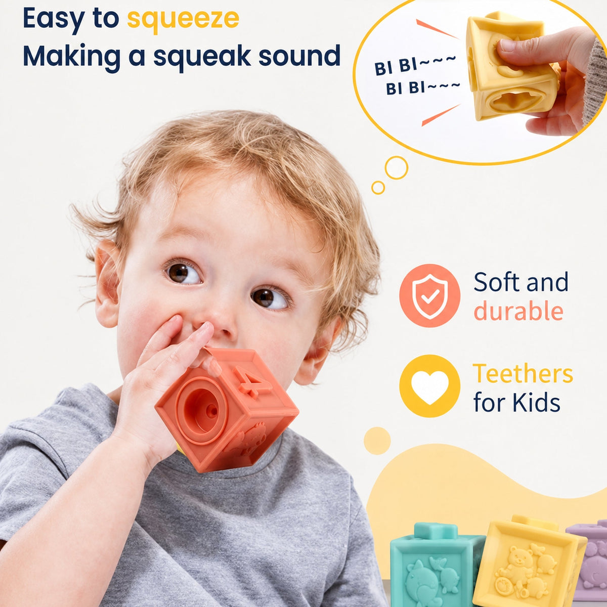 Montessori Squeaky Building Blocks