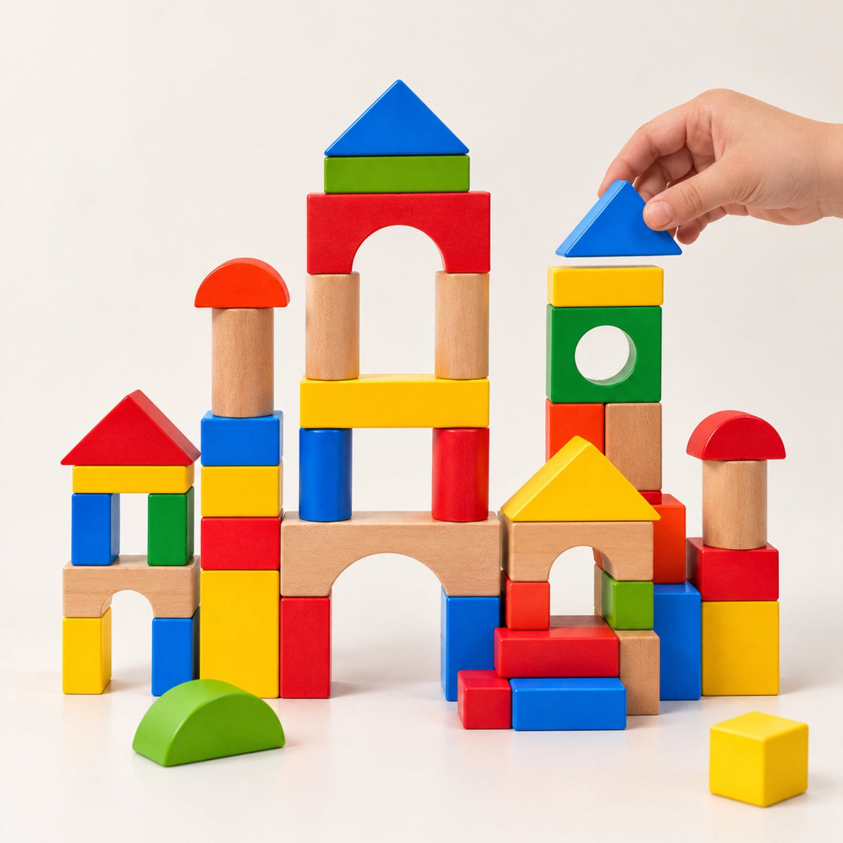 Montessori Wooden Building Blocks
