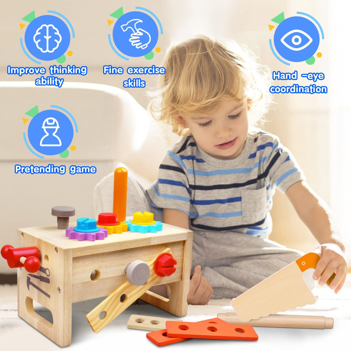 Montessori Wooden Toolbox Set