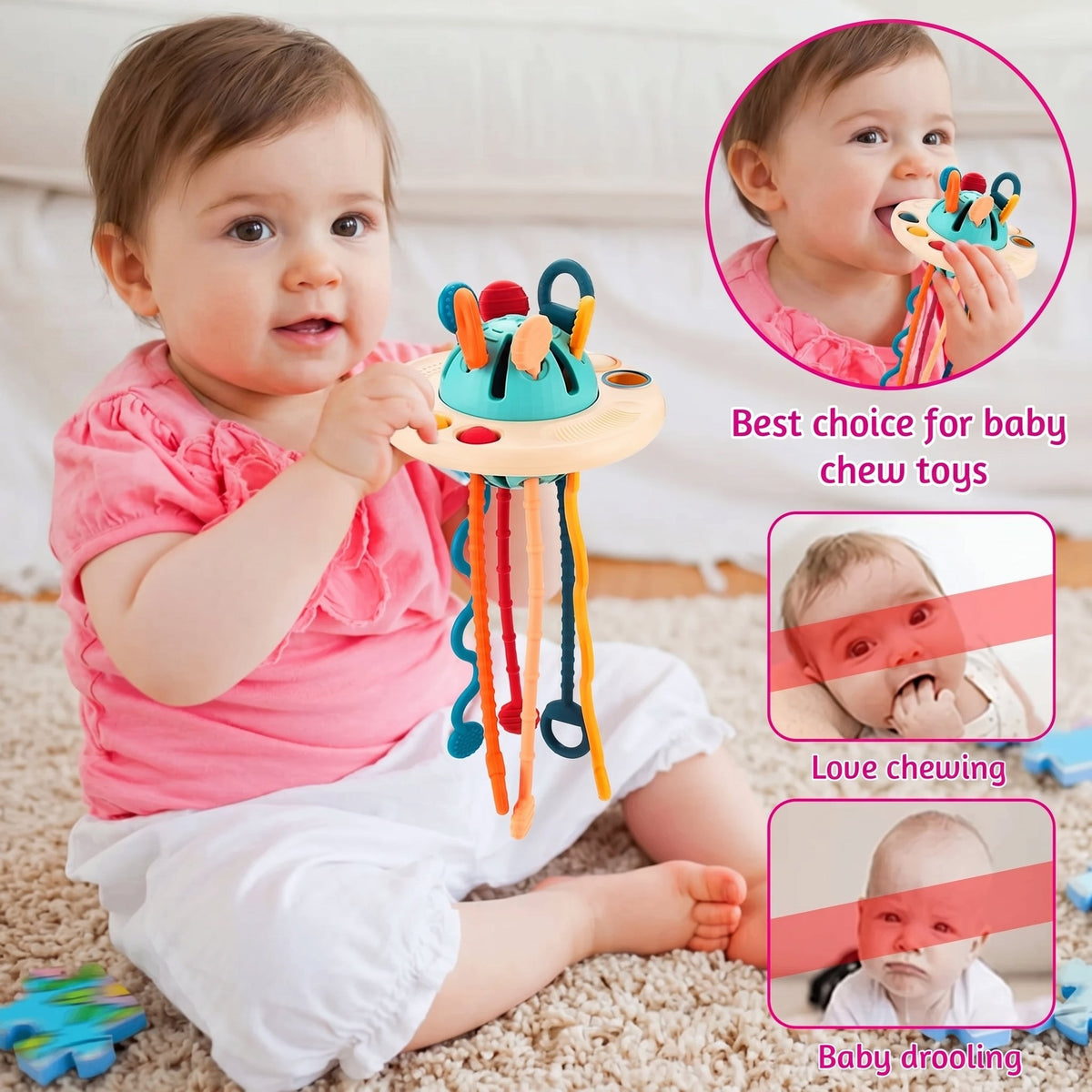 Montessori Silicone Pulling Toy